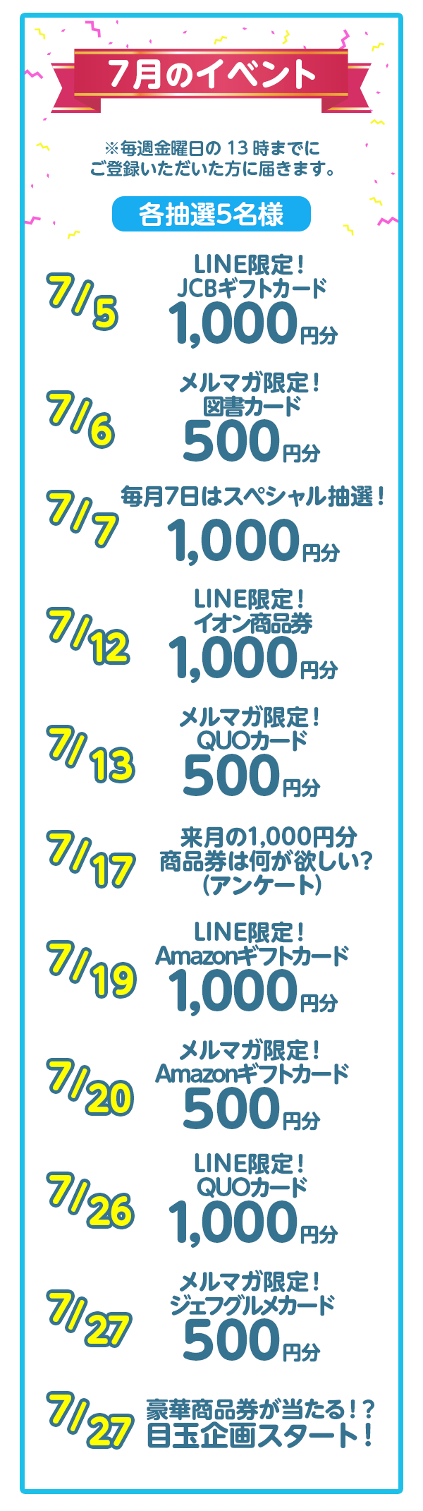 7月イベント情報