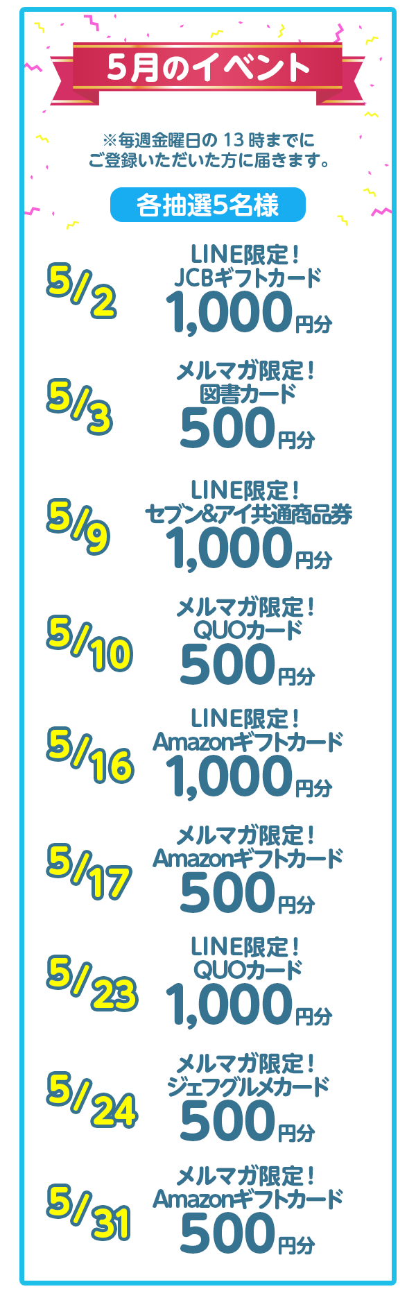5月イベント情報